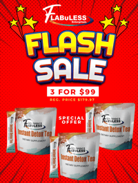 FLASH SALE 3 for $99 - Get Waisted & FLABuLESS Instant Detox Tea