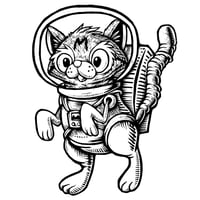 Image 5 of Catstronaut Shirt (A1) **FREE SHIPPING**