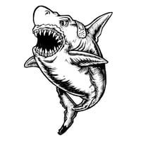 Image 5 of Grumpy Shark T-shirt (A3) **FREE SHIPPING**