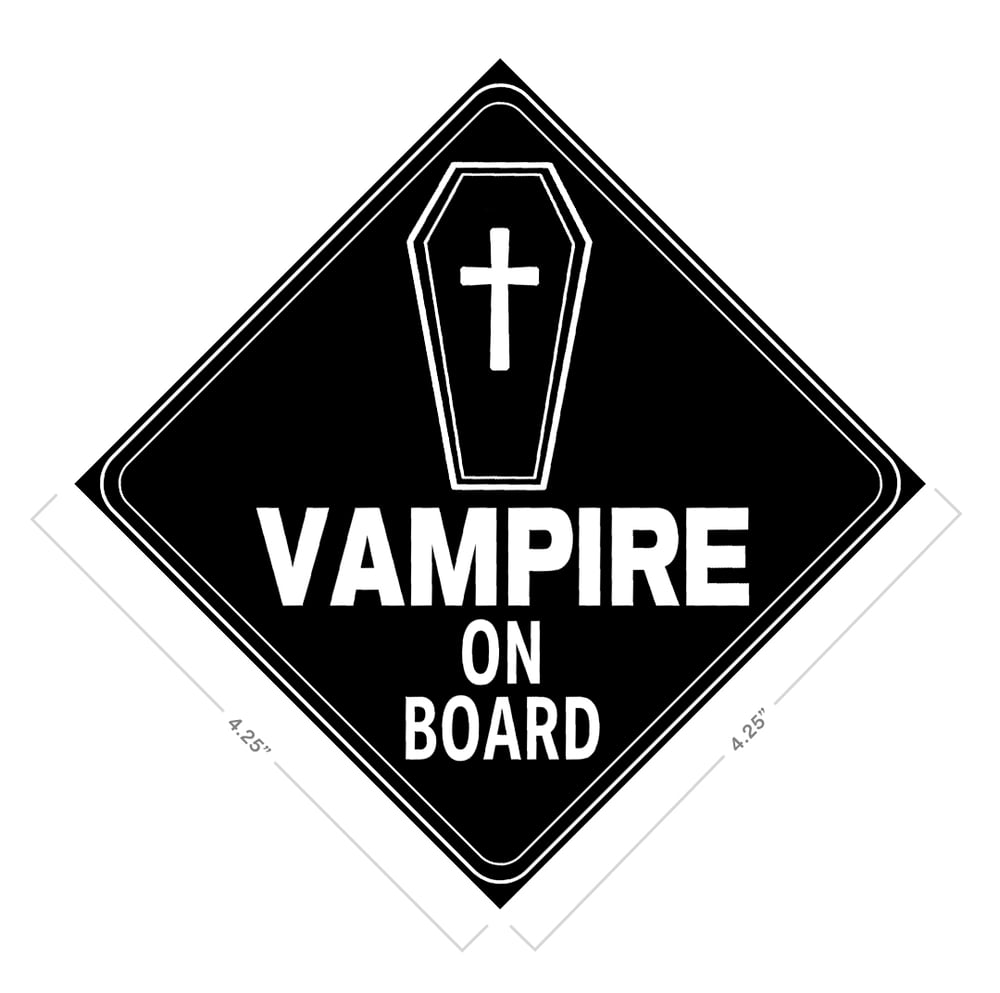 Vampire On Board Car Decal