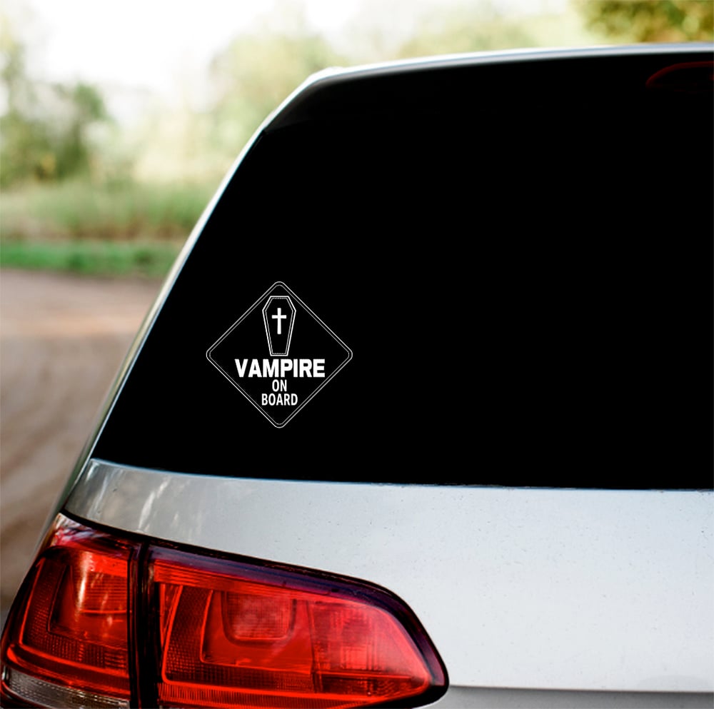 Vampire On Board Car Decal