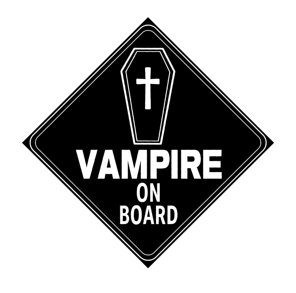 Vampire On Board Car Decal