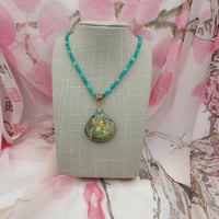 Image 1 of Rose gold bale and Ocean Jasper Pendant Necklace