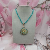 Image 2 of Rose gold bale and Ocean Jasper Pendant Necklace