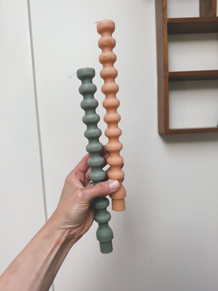 Image of Beaded Taper Candle 