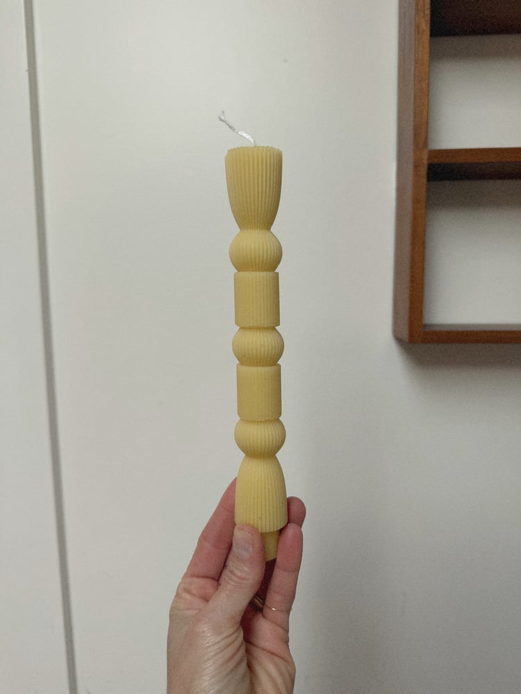 Image of Fluted Shapes Taper Candle 
