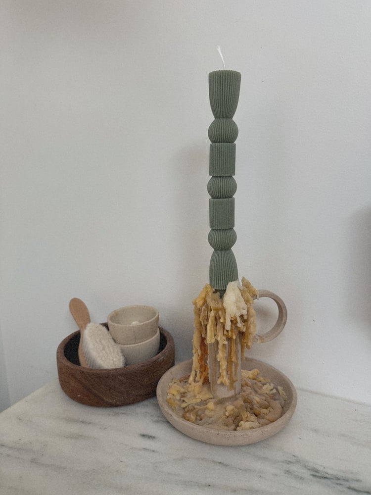 Image of Fluted Shapes Taper Candle 
