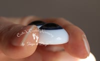 Image 3 of 20mm - German Glass Eyes - Flat Back - Dark Blue - Large Iris