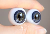 Image 2 of 20mm - German Glass Eyes - Flat Back - Dark Blue - Large Iris