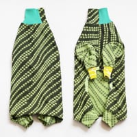 Image 4 of woven green black italian greyhound catneydogney upcycled dog jumpsuit pajama legs romper long iggy