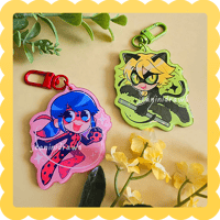 Image 1 of miraculous heroes ✨ epoxy acrylic charm