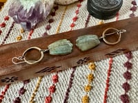Image 25 of Carved Labradorite feather and brass earrings 