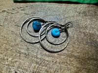 Image 11 of Two Rings Turquoise brass earrings 