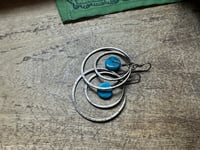 Image 18 of Two Rings Turquoise brass earrings 