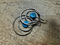 Image 19 of Two Rings Turquoise brass earrings 