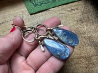 Image 6 of Blue Kyanite brass earrings 