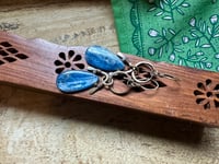 Image 7 of Blue Kyanite brass earrings 