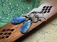 Image 3 of Blue Kyanite brass earrings 