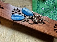 Image 1 of Blue Kyanite brass earrings 