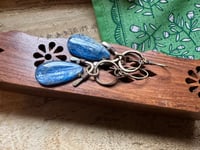 Image 12 of Blue Kyanite brass earrings 