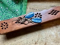 Image 13 of Blue Kyanite brass earrings 