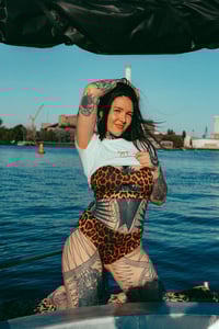 Image 2 of High Waist Bikini Pants Leo bright red