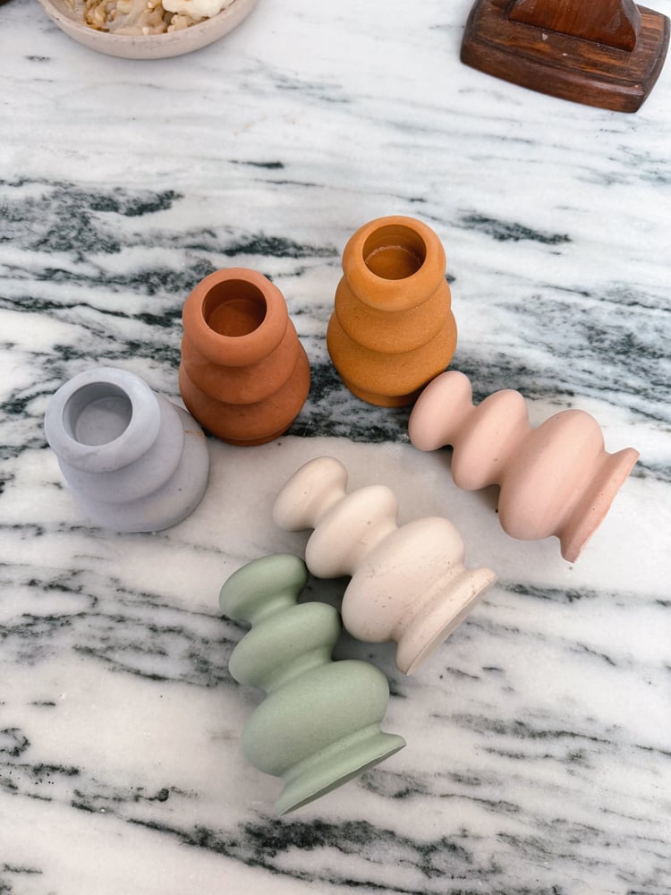 Image of Wavy Taper  Candle Holder 