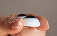 Image 3 of 22mm - German Glass Eyes - Flat Back - Chocolate-Brown - Large Iris