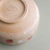 Image 5 of (SECONDS) strawberry bunny matcha bowl