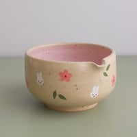 Image 1 of sakura bunny matcha bowl