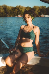 Image 2 of Bikini Top Snake blue
