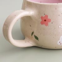 Image 5 of (SECONDS) sakura bunny mug 
