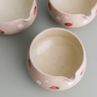 Image 3 of strawberry bunny matcha bowl