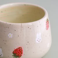 Image 2 of (SECONDS) strawberry bunny tumbler