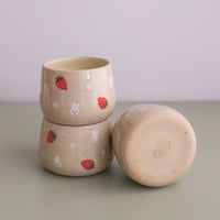 Image 1 of strawberry bunny tumbler