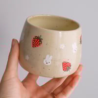 Image 2 of strawberry bunny tumbler