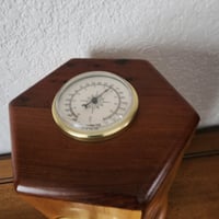 Image 2 of 43 - Wood Rotating Desk Clock