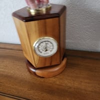 Image 3 of 43 - Wood Rotating Desk Clock