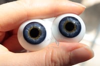Image 4 of 24mm - German Glass Eyes - Flat Back - Dark Blue - Large Iris