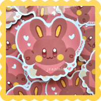 heart mocha ✨ CLEAR waterproof vinyl sticker
