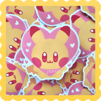 heart pika ✨ CLEAR waterproof vinyl sticker
