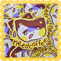 need coffee jasper ✨ waterproof vinyl sticker