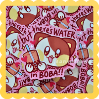 water in boba jasper ✨ waterproof vinyl sticker