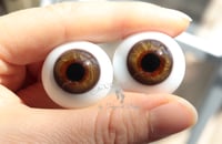 Image 4 of 24mm - German Glass Eyes - Flat Back - Hazel - Large Iris