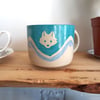 Turquoise Wolf Mug