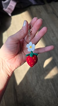 Image 1 of Strawberry Keychain/Bag Charm 