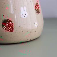 Image 3 of (SECONDS) strawberry bunny mug