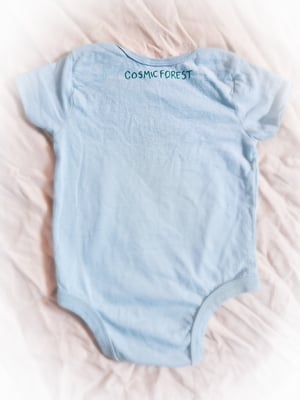 Handpainted Baby Onesie! Blue and Silver Dragon Hatchling!