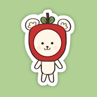 Apple Bear Sticker