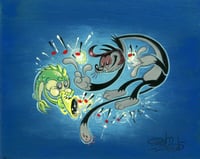 Trout Trot Original Acrylic on Wood Painting